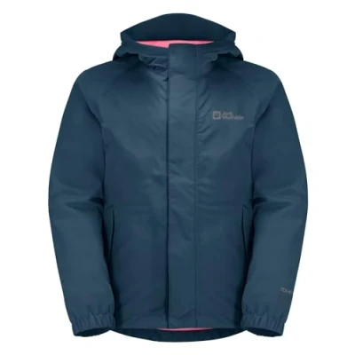 Abbildung von Jack Wolfskin Tucan Unisex Regenjacke / wasserabweisende Jacke für Kinder, Größe: 116, Dark sea