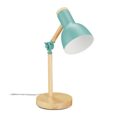 Abbildung von relaxdays Schreibtischlampe Holz verstellbar, Grün