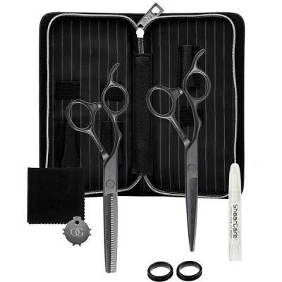 Abbildung von Olivia Garden Silk Cut PRO Matt Black 2er Set LH 5,75+Eff
