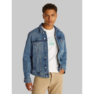 Abbildung von Calvin Klein Jeans Jacket Jeansjacke, Herren, Größe: Large, Denim dark