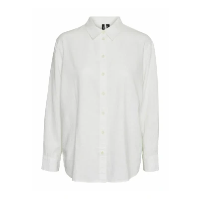 Abbildung von Vero Moda Vmlinn Hemdbluse, Damen, Größe: Medium, Snow white