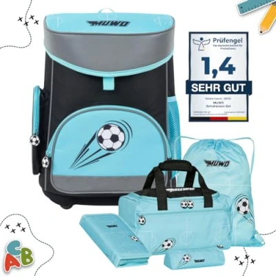 Abbildung von MUWO Schulranzen Kinder Set 5 tlg. verschiedene Motive