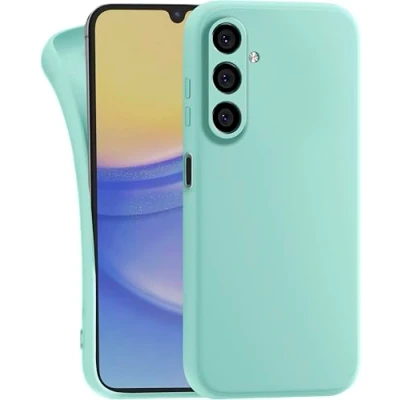 Abbildung von MyGadget Hülle kompatibel mit Samsung Galaxy A25 5G robuste Handyhülle TPU Case Slim Silikonhülle Back Cover Kratzfest Schutzhülle Matt Mint
