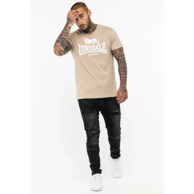 Abbildung von Lonsdale Herren T Shirt ST. ERNEY Normale Passform, Sand/White, S