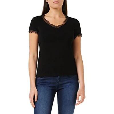 Abbildung von Morgan Dminol Tshirt print, Damen, Größe: Medium, Noir