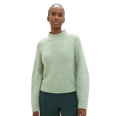Abbildung von TOM Tailor Denim Strickpullover, Damen, Größe: XL, Dust green melange