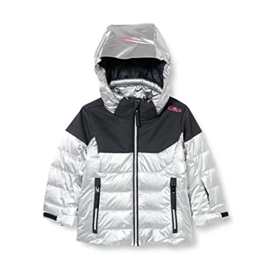 Abbildung von CMP Kinder Skijacke mit abnehmbarer Kapuze, Silber, 98