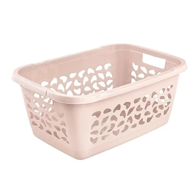 Abbildung von keeeper Wäschekorb, Luftdurchlässiges Dekor, 52 l, Jost, Nordic Pink