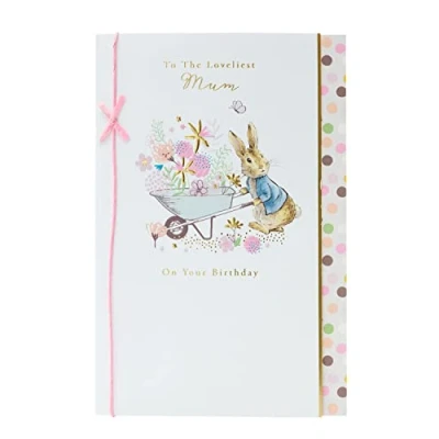Abbildung von UK Greetings Peter Rabbit Geburtstagskarte für Mama niedliches Design
