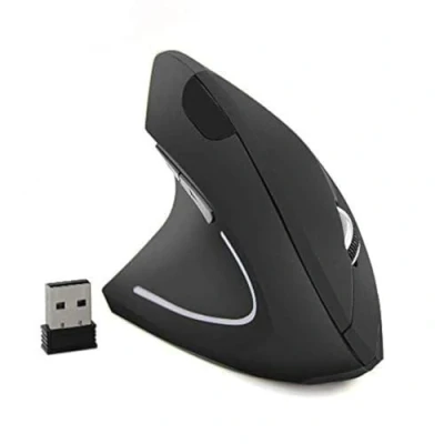 Abbildung von Ergonomische Funkmaus für Linkshänder, Vertikale Kabellose Maus DPI 800/1200/1600 Einstellbar mit USB Empfänger Laptop, PC, Notebook
