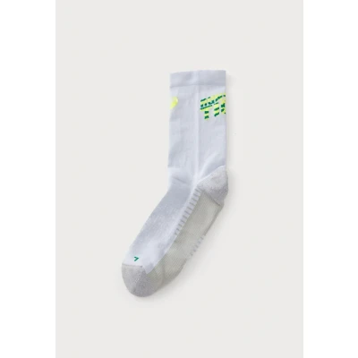 Abbildung von Asics Performance RUN CREW SOCK Unisex Sportsocken Blue fade/jasper green/citron, Größe: 35 38, green/citron