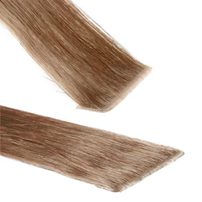 Abbildung von hair2heart Premium Invisible Tape Extensions Echthaar 40 Tapes 60cm Honigblond