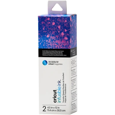 Abbildung von Cricut Infusible Ink mit Muster 2 Bogen Watercolor Splash 11,4x30,5cm