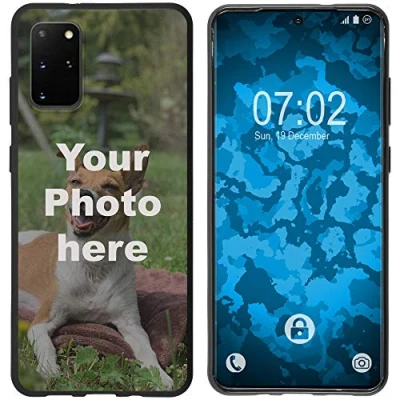 Abbildung von PhoneNatic Case kompatibel mit Galaxy S20+ Personalisierte Handyhülle schwarz zum selbst gestalten eigenem Foto