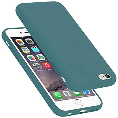 Abbildung von Cadorabo Hülle kompatibel mit Apple iPhone 6 / 6S Silikon Handyhülle für Case aus flüssigem kratzfeste und stoßfeste dünne TPU Schutzhülle LIQUID GRÜN