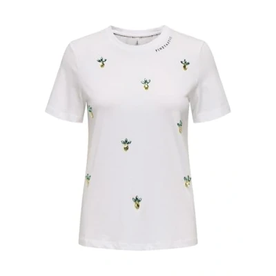 Abbildung von ONLY Onlkita LIFE Pineapple Tshirt print, Damen, Größe: Small, Bright white