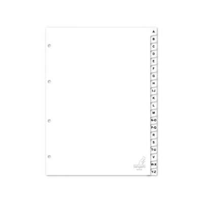 Abbildung von Register Kangaro A4 Buchstaben PP 120 micron 4r. 20tlg weiß