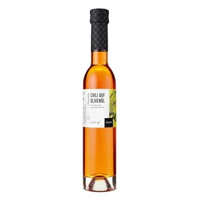 Abbildung von Wajos Chili auf Olivenöl 250ml, scharfe Olivenölzubereitung mit nativem extra, vegan, Öl, Essig &amp; Dressings