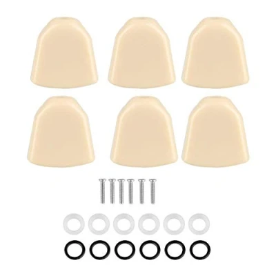 Abbildung von Gitarren Stimmwirbel Taste, 6 Teile / satz Acryl Tasten Mechaniken für Gitarre( Beige)