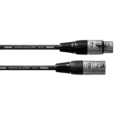 Abbildung von CORDIAL Kabel micro XLR 1 m MICROPHONE Essentials symmetrisch Rean Silber