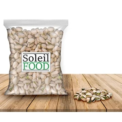 Abbildung von SoleilFOOD 1kg Pistazien geröstet und gesalzen mit Schale mild Pistazienkerne feinste Qualität