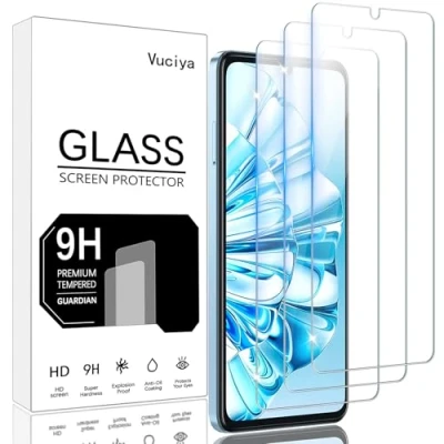 Abbildung von Vuciya Pack of 3 Screen Protector kompatibel mit CUBOT A20 panzerglas,9H Härte Schutzfolie,Anti Kratzen,Anti Bläschen,HD Clear Film,for