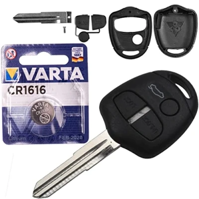 Abbildung von Repair Reparatur Satz Auto Schlüssel Austausch Gehäuse mit 3 Tasten + MIT8 Rohling Batterie kompatibel Mitsubishi Lancer Grandis L400 Pajero Sports