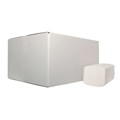 Abbildung von Euro Products Papierhandtücher für Spender 2 lagig, 24 x 21 cm 3.200 Blatt ZZ/V Falz geeignet Handtuchspender in Toiletten, Büros, Praxen und Studios