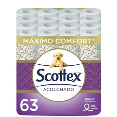 Abbildung von Scottex Gepolstertes Toilettenpapier 63 Rollen