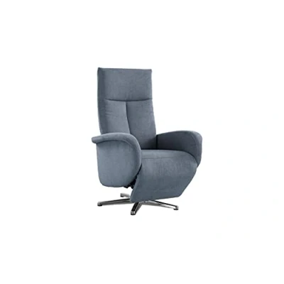 Abbildung von CAVADORE TV Sessel Juba / Pflegeleichter Fernsehsessel mit manuell verstellbarer Relaxfunktion 75 x 112 82 Soft Clean Bezug, Hellblau