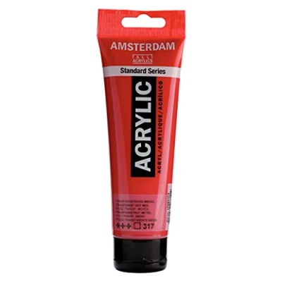 Abbildung von Amsterdam Standard Series Acrylfarbe Tube 120 ml Transparentrot Mittel 317 (17093172)