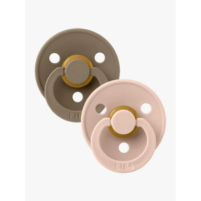 Abbildung von BIBS Schnuller Colour 2er Pack Latex Größe 1, Dark Oak/Blush