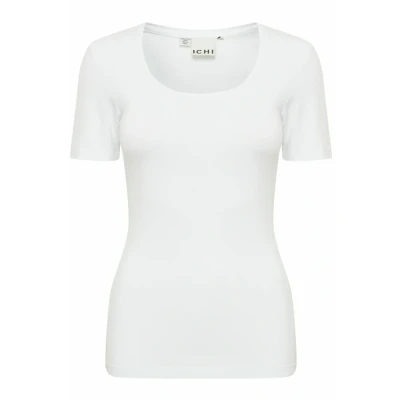 Abbildung von ICHI Ihzola Plain SS Tshirt basic, Damen, Größe: Large, White