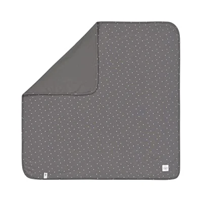 Abbildung von LÄSSIG Baby Schmusedecke Kuscheldecke GOTS zertifiziert weich/Interlock Blanket 80 x cm Spots anthracite