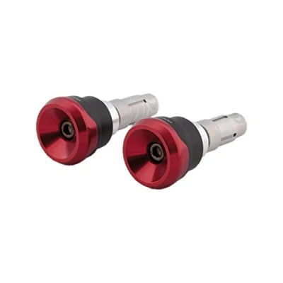 Abbildung von Highsider Lenkergewichte für 12 22mm AKRON LS mit Aufnahme rot/schwarz