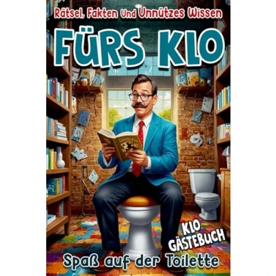 Abbildung von lustige Klo Gästebuc:Der ideale Begleiter fürs stille Örtchen vollgepackt Rätsel, Fakten Und Unnützes Wissen Klo, Ein hsgeschenk für ... auf der Toilette, Spaß Toilette