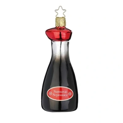 Abbildung von Inge Glas Christbaumschmuck, Weihnachtsbaumschmuck Sojasauce Farbe: schwarz, rot Höhe 11 cm
