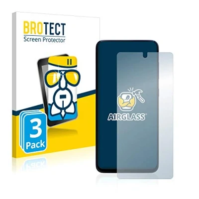 Abbildung von BROTECT Schutzglas für Samsung Galaxy M51 (3 Stück) Schutzfolie Panzer Folie Glas [Extrem Kratzfest 9H, Anti Fingerprint, Ultra Transparent]