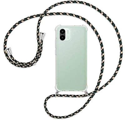 Abbildung von mtb more energy® Handykette kompatibel mit Xiaomi Redmi A1, A2 Camouflage Smartphone Hülle zum Umhängen Anti Shock Full TPU Case