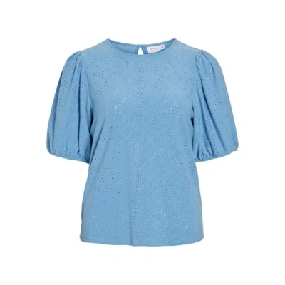 Abbildung von VILA Vikally Oneck Bluse, Damen, Größe: XXL, Blissful blue