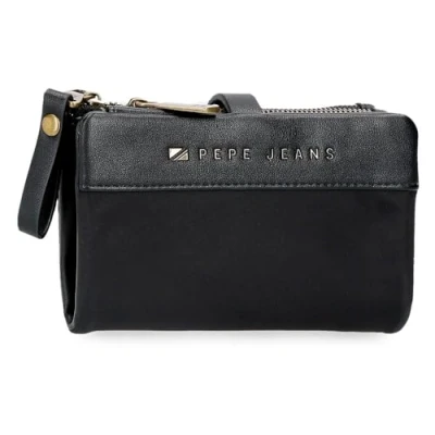 Abbildung von Pepe Jeans Joumma Bags Morgan Casual Tagesrucksack, Reisetaschen, beige und Schwarz, Kunstleder für Damen, Talla única, Geldbörse