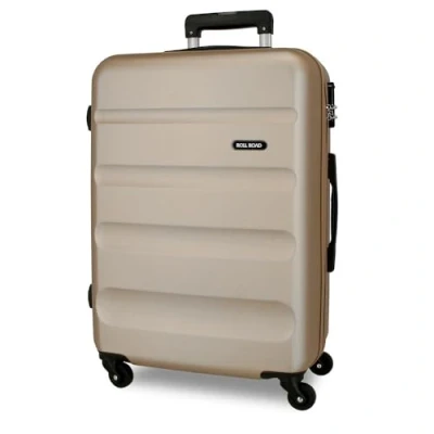 Abbildung von Roll Road Flex Mittlerer Koffer Beige 46x64x23 cms Hartschalen ABS Kombinationsschloss 56L 3,1Kgs 4 Räder