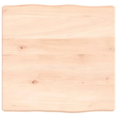 Abbildung von vidaXL Tischplatte, Holzplatte für Tisch Esstisch Couchtisch, Massivholzplatte Handgefertigt mit Baumkante, Ersatztischplatte, 40x40x(2 6) cm Massivholz Unbehandelt