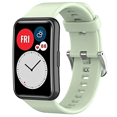 Abbildung von Wownadu Armband Kompatibel für Huawei Watch Fit/Watch Fit New/Watch Elegant/Watch SE, Armbänder Grün Damen Herren Ersatzarmband, Verstellbarer Sport Uhrband,(kein uhr)