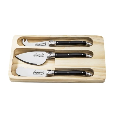 Abbildung von Laguiole Style de Vie Käsemesser schwarz im Geschenkbox