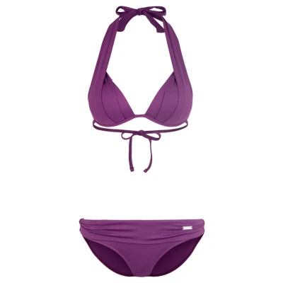 Abbildung von Lascana MIT Charmantem Falteneffekt Bikini, Damen, Größe: 36xB, Purple
