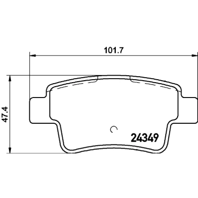 Abbildung von HELLA 8DB 355 015 861 Bremsbelagsatz nicht für Verschleißwarnanzeiger vorbereitet mit Bremssattelschrauben Zubehör OPEL: Corsa D Schrägheck