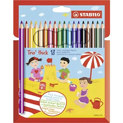 Abbildung von STABILO Buntstift Trio dick Dreikant 18er Set
