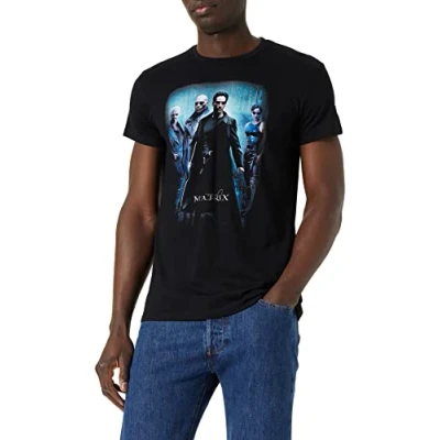Abbildung von cotton division Herren MEMATRXTS001 t Shirt Damen, Noir, S