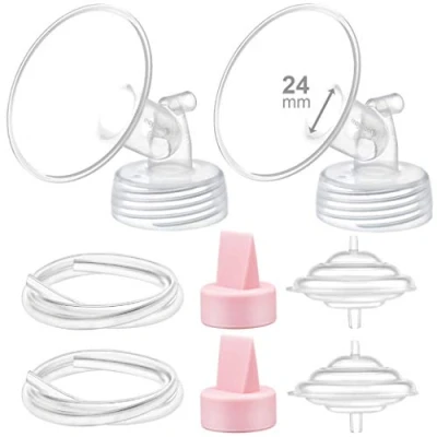 Abbildung von Maymom Pumpenteil kompatibel mit Spectra S2 S1 9 Plus Milchpumpe, Ersatz für Pumpe, Zubehör, Flansch, Duckbill Ventil, Flansch 24 mm.